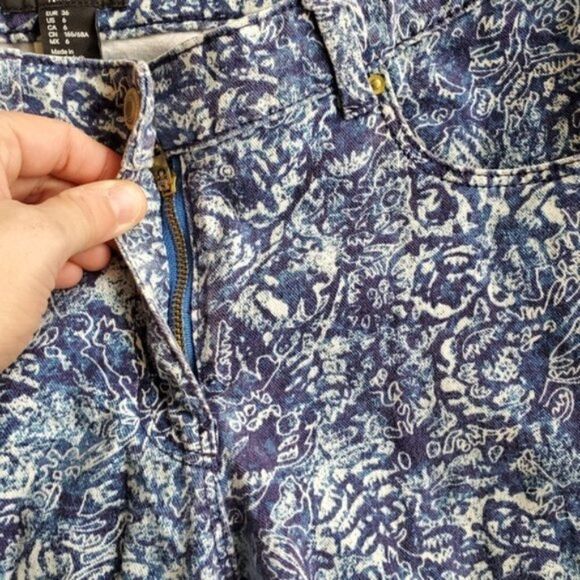 💍H&M Blue and white Paisley Dress Pants - Picture 4 of 8